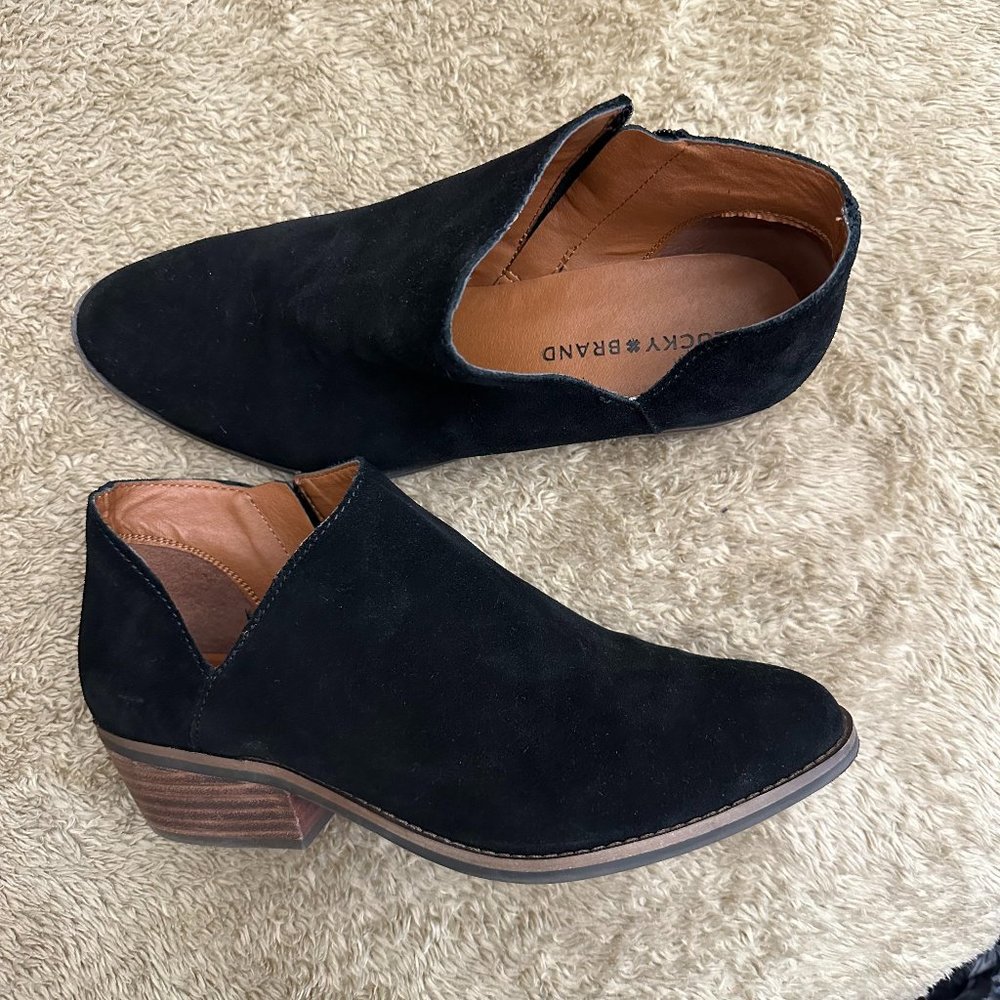 Lucky Brand Black Suede Boots W9